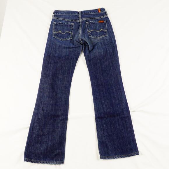7 For All Mankind Womens Blue Jeans Boy Cut Size 26 Made in USA - Picture 1 of 11